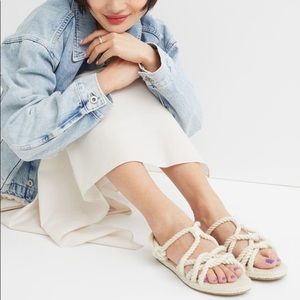 NWOT H&M Cream Rope Sandals / Size US 8